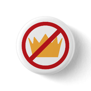 NO KINGS! Anti-Trump Pro-democracy  Button