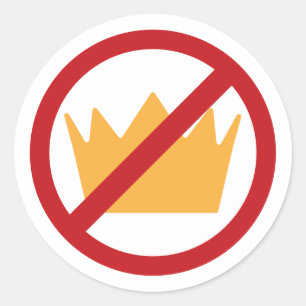 NO KINGS! Anti-Trump Pro-democracy Classic Round Sticker