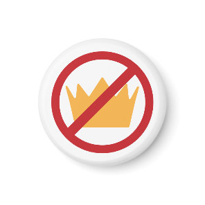 NO KINGS! Anti-Trump Pro-democracy  White Magnet