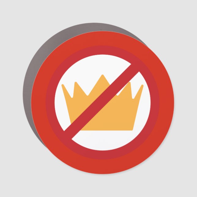 NO KINGS! Anti-Trump Red Car Magnet (Front)