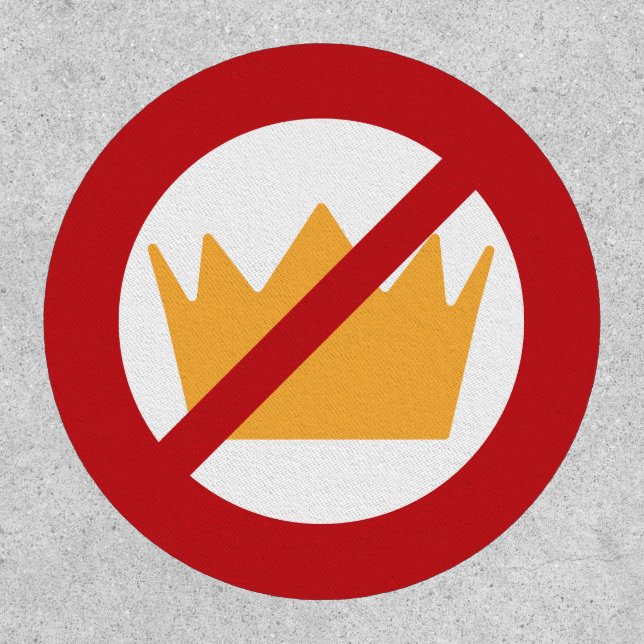 NO KINGS! Anti-Trump Red Patch (Front)