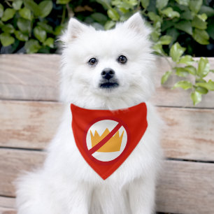 NO KINGS! Anti-Trump Red Pet Bandana Collar