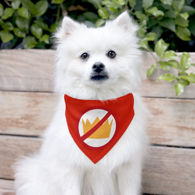 NO KINGS! Anti-Trump Red Pet Bandana Collar (Dog)