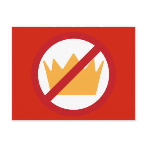 NO KINGS! Anti-Trump Red Postcard
