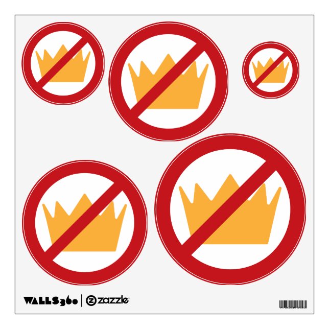 NO KINGS! Anti-Trump  Wall Decal (Front)