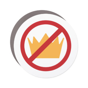 NO KINGS! Anti-Trump White Car Magnet