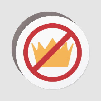 NO KINGS! Anti-Trump White Car Magnet