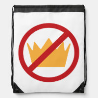 NO KINGS! Anti-Trump White Protest-Ready Sign/