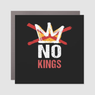 No Kings Anti Vintage Graphic Car Magnet