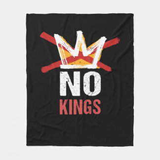 No Kings Anti Vintage Graphic Fleece Blanket