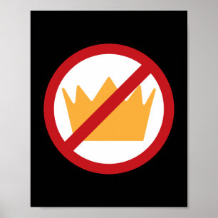 NO KINGS! Black Poster
