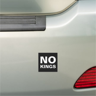 No Kings bold political protest Car Magnet