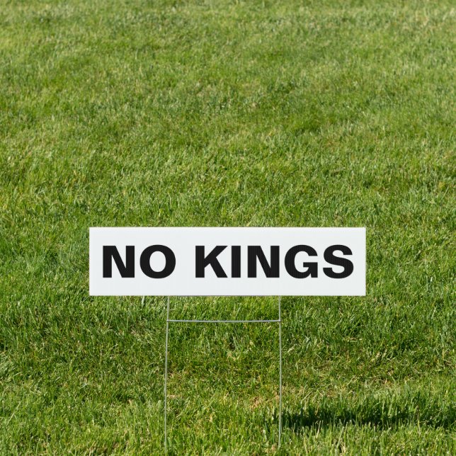 No Kings bold protest 2-sided Sign (Insitu)