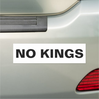 No Kings bold protest Car Magnet