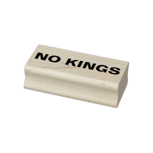 No Kings bold protest Rubber Stamp