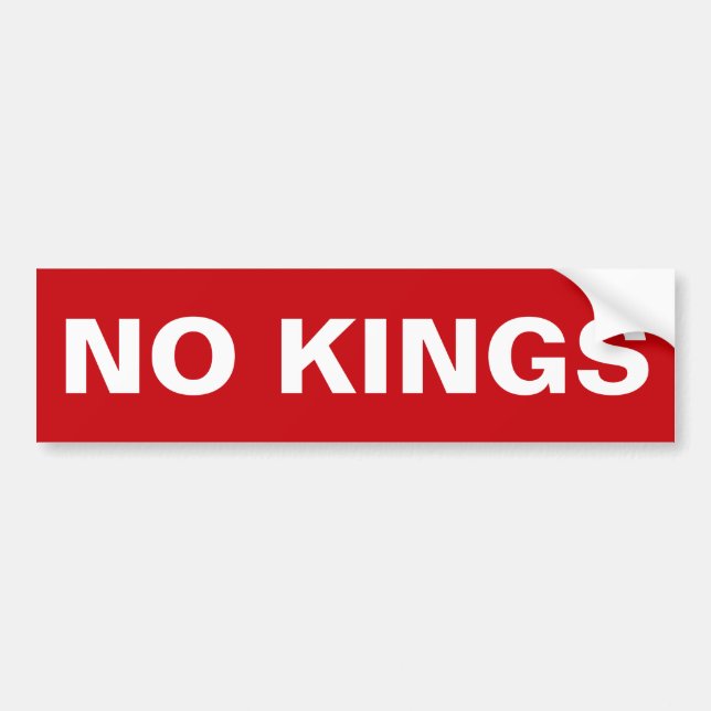 No Kings Bumper Sticker (Front)