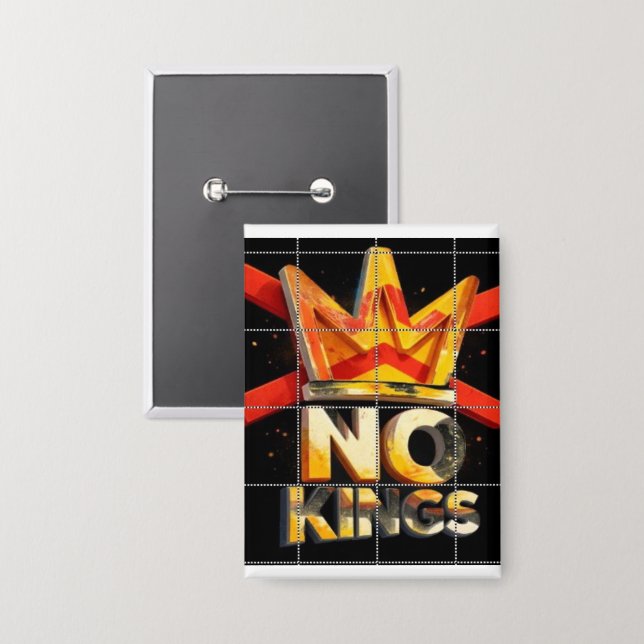 NO KINGS  BUTTON (Front/Back)