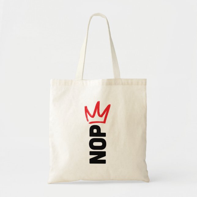 No Kings Button Tote Bag (Front)