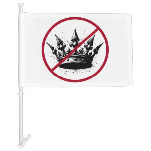 No Kings Car Flag