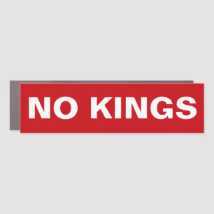 No Kings Car Magnet