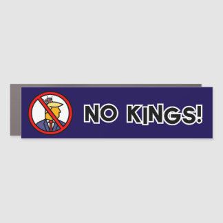 NO KINGS CAR MAGNET