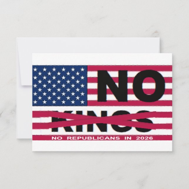 NO KINGS CARD (Front)