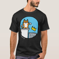 No Kings - Cat throws crown into trash