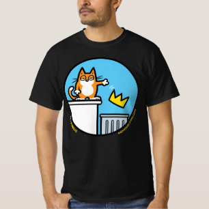 No Kings - Cat throws crown into trash T-Shirt