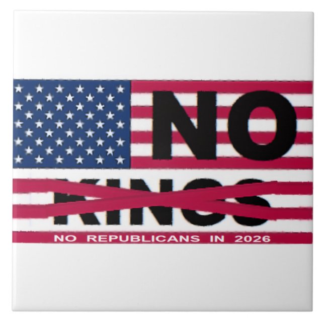 NO KINGS CERAMIC TILE (Front)