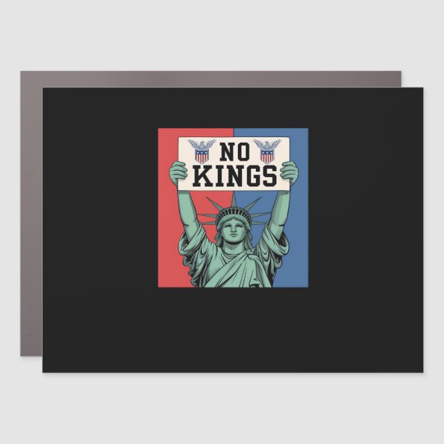 No Kings Classic Patriotic Style Car Magnet (Front)
