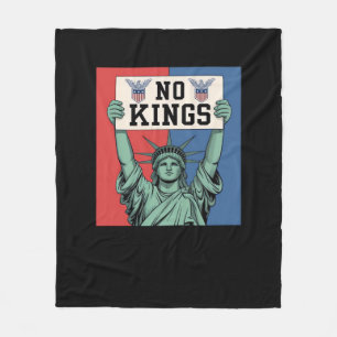 No Kings Classic Patriotic Style Fleece Blanket