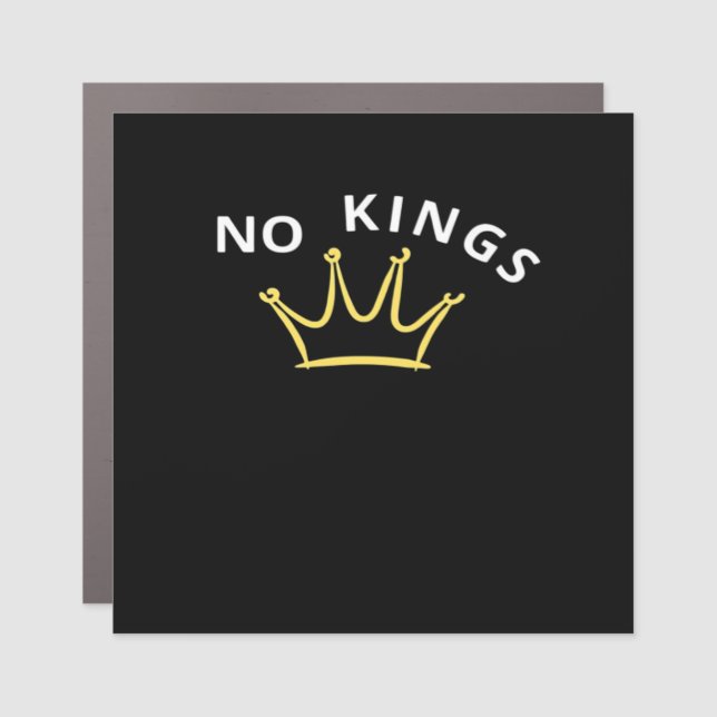 No Kings Classic Retro Cool Style Car Magnet (Front)