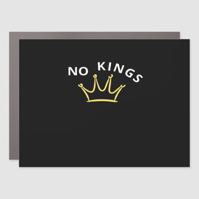 No Kings Classic Retro Cool Style Car Magnet (Front)