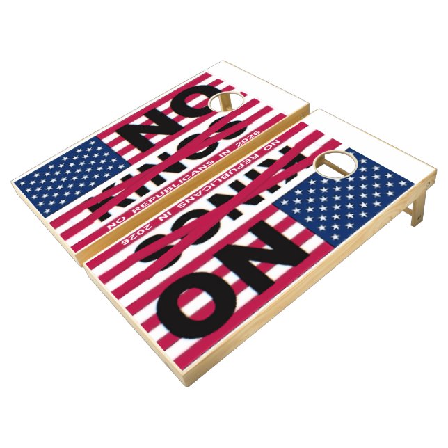 "NO kings" Cornhole Set (Angled)