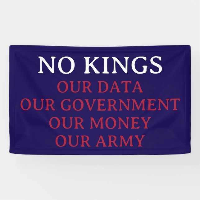 NO KINGS CUSTOM PROTEST BANNER (Horizontal)