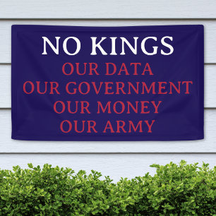 NO KINGS CUSTOM PROTEST BANNER