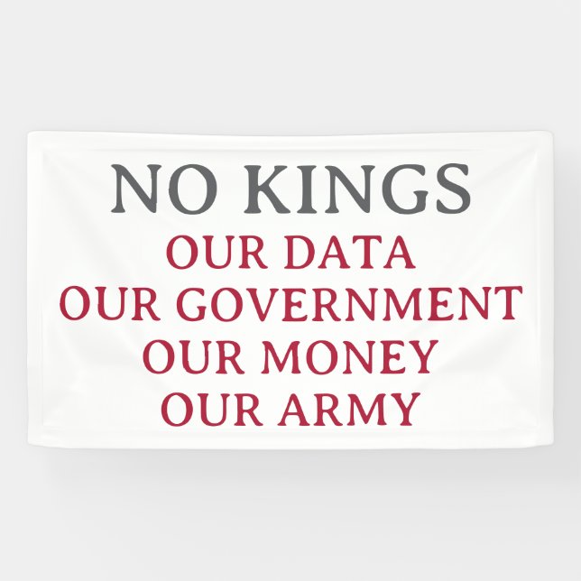 NO KINGS CUSTOM PROTEST BANNER (Horizontal)