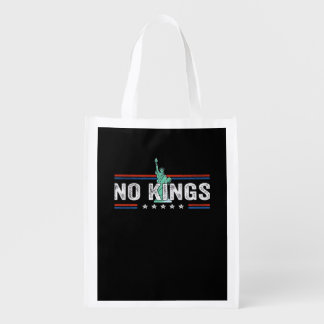 No Kings Day Retro Classic Design Grocery Bag