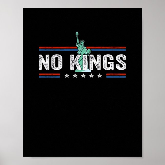 No Kings Day Retro Classic Design Poster (Front)