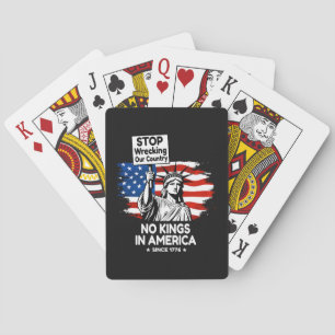 No Kings Day – Stop Wrecking Our Country Protest Poker Cards