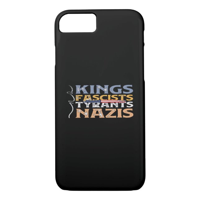 No Kings, Fascists, Tyrants, Nazis – Anti-Authorit Case-Mate iPhone Case (Back)