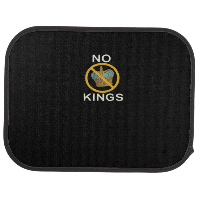 No Kings  Funny Design Car Floor Mat (Rear)