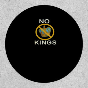 No Kings  Funny Design Patch
