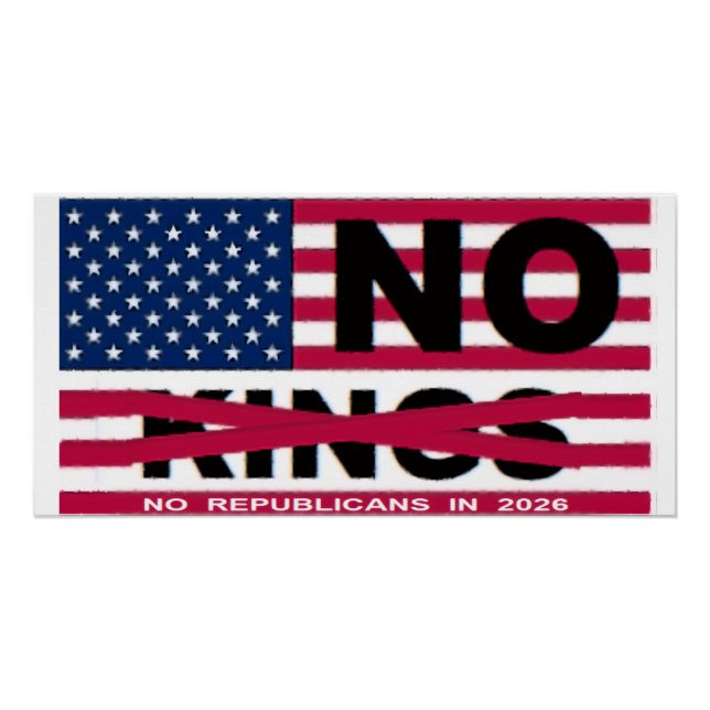"NO kings" Glossy Poster (Front)