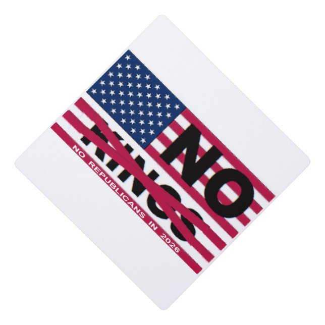 NO KINGS GRADUATION CAP TOPPER (Front)