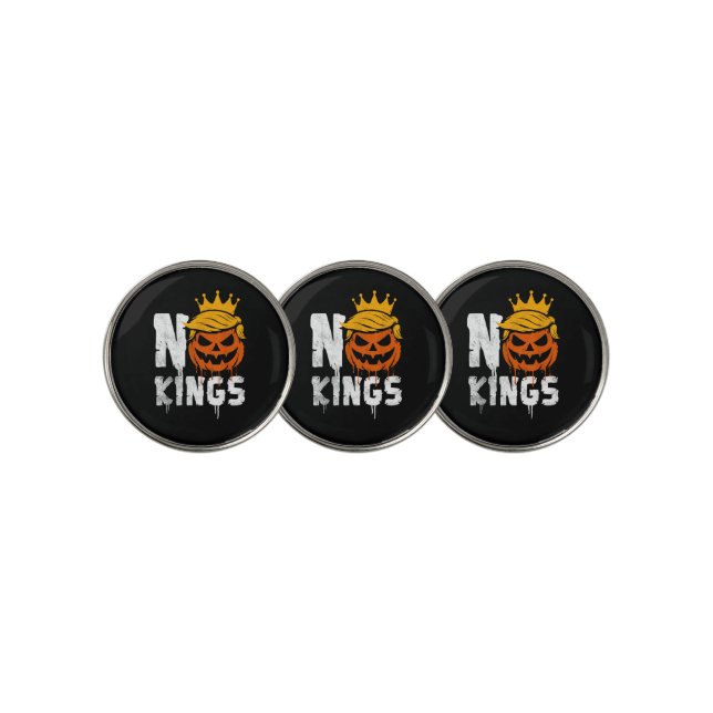 No Kings Halloween Golf Ball Marker (3 Up)