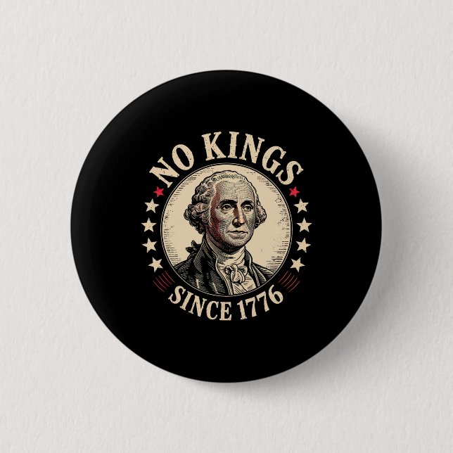 No Kings In America 1776  Button (Front)