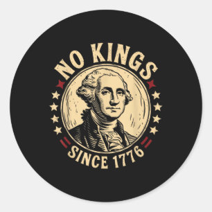 No Kings In America 1776 Save Democracy United Sta Classic Round Sticker
