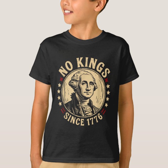 No Kings In America 1776 Save Democracy United Sta T-Shirt (Front)