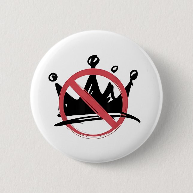 No Kings In America 2025 4th of July  Button (Front)